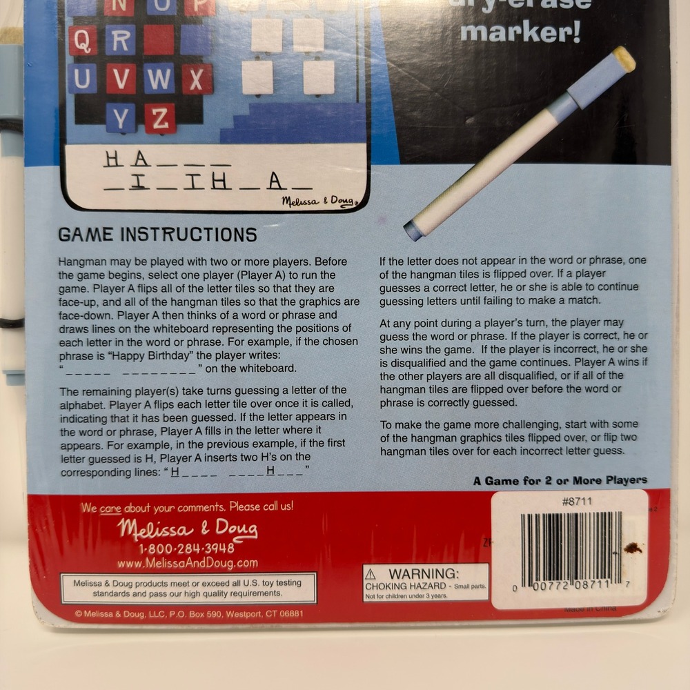 Melissa & Doug Flip to Win Wooden Hangman Travel Game New in wrapper - Picture 4 of 11
